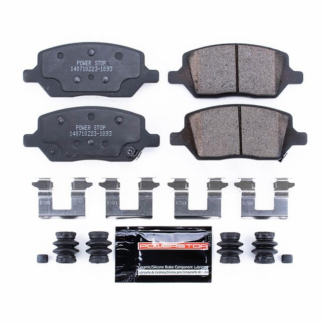 Power Stop Z23-1093 Z23 Sport Carbon Fiber Infused Rear Ceramic Brake Pads with Hardware For Terraza, Uplander, Mobility Ventures MV-1, Pontiac Montana, Relay, VPG MV-1 [Model Specific]