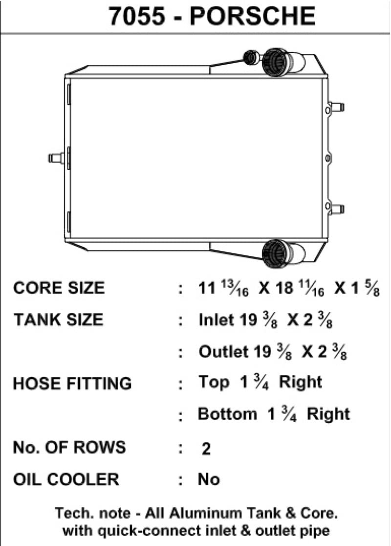 High Performance CSF Radiator 7055