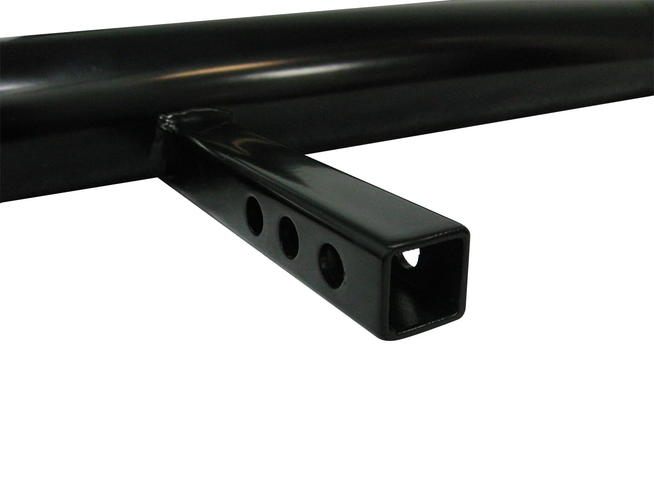 3" Black Horse Tube Diameter Tow Hitch Step Black Rear Bumper Guard Protector Compatible with All Truck and SUVs Equipped with 1.25" Receivers Come with Hitch pin and Anti-Rattling kit -RBP2000A