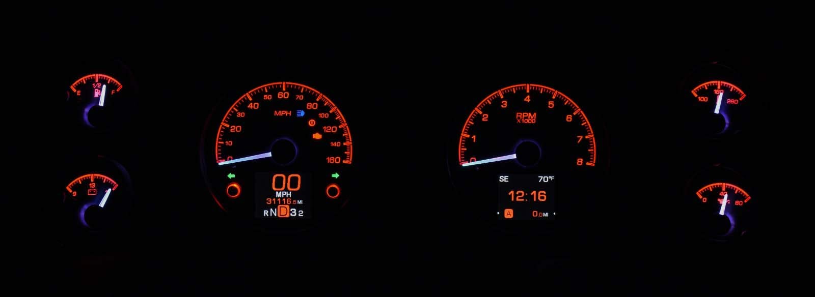 Dakota Digital Customizable Gauge System 70-81 Chevy Camaro Black HDX-70C-CAM-K