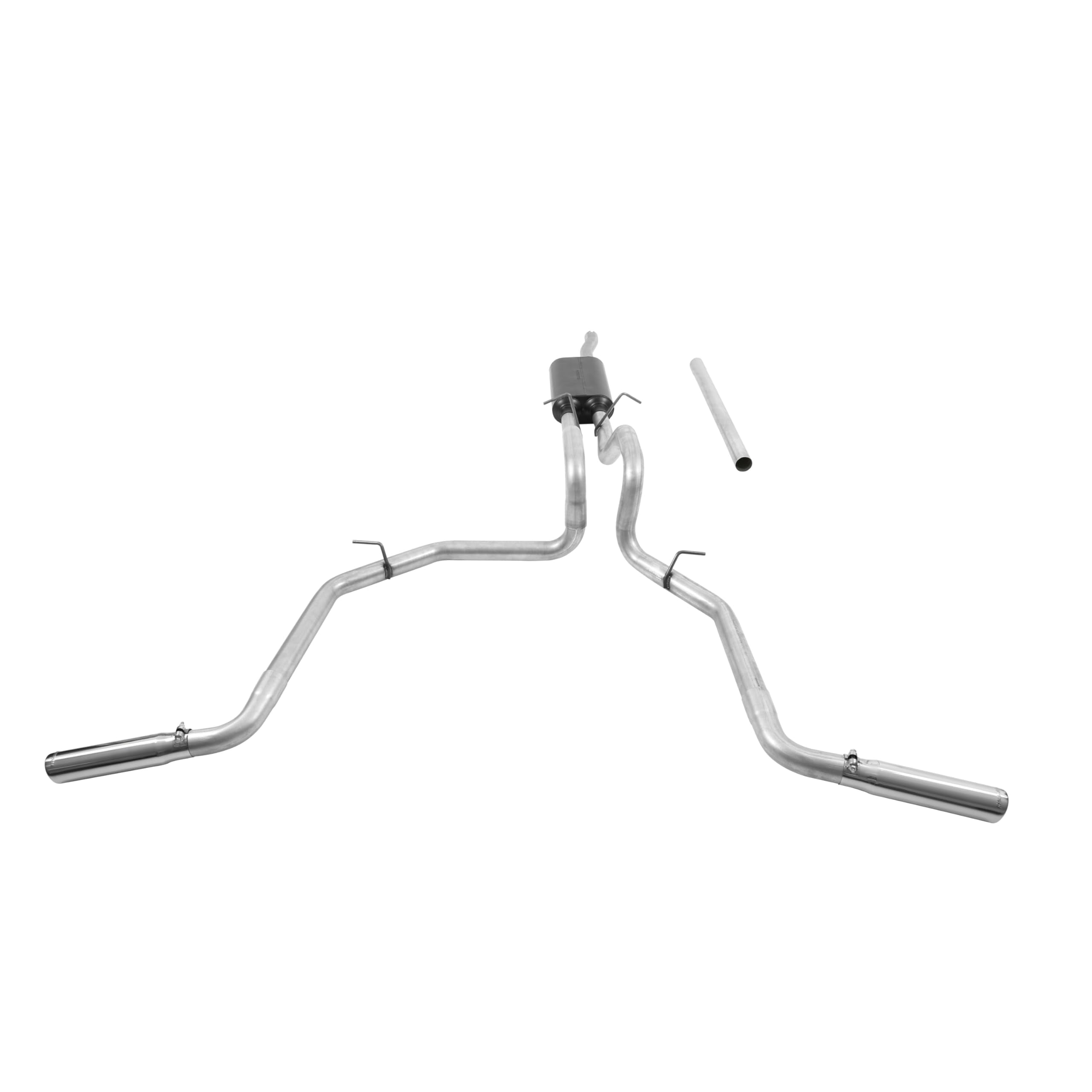 Flowmaster 17472 Cat-Back Exhaust Kit Dual 2.5 Inch Aluminized Steel 3 Inch Polished 304 Stainless Steel Tips Compatible with 1998-2003 Ford F-150 truck with 4.6L or 5.4L engine
