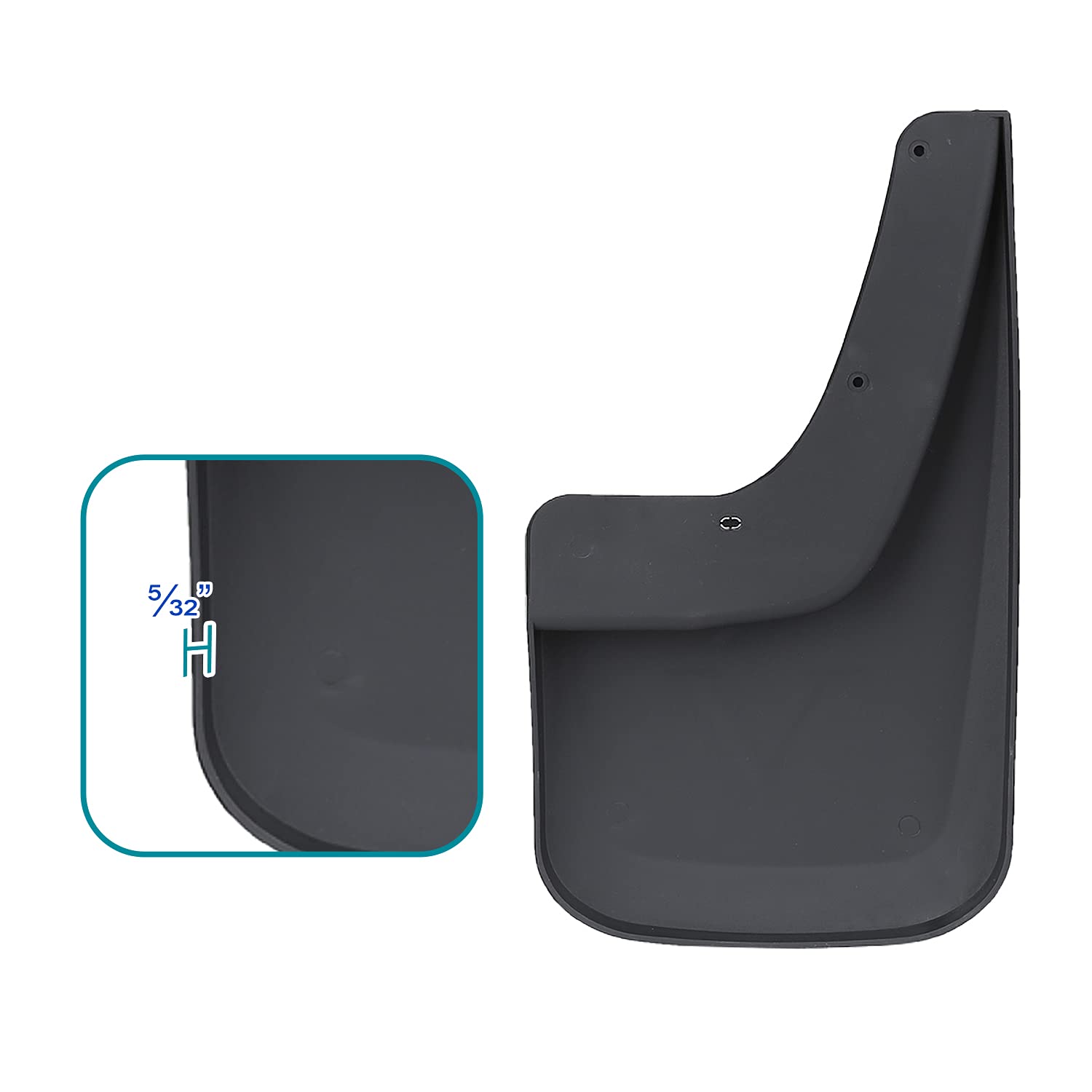 4PC Spec-D Tuning Mud Flaps Set Splash Guard Front + Rear Compatible with 2014-2018 GMC Sierra 1500 2500HD 3500HD