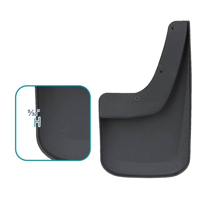 4PC Spec-D Tuning Mud Flaps Set Splash Guard Front + Rear Compatible with 2014-2018 GMC Sierra 1500 2500HD 3500HD