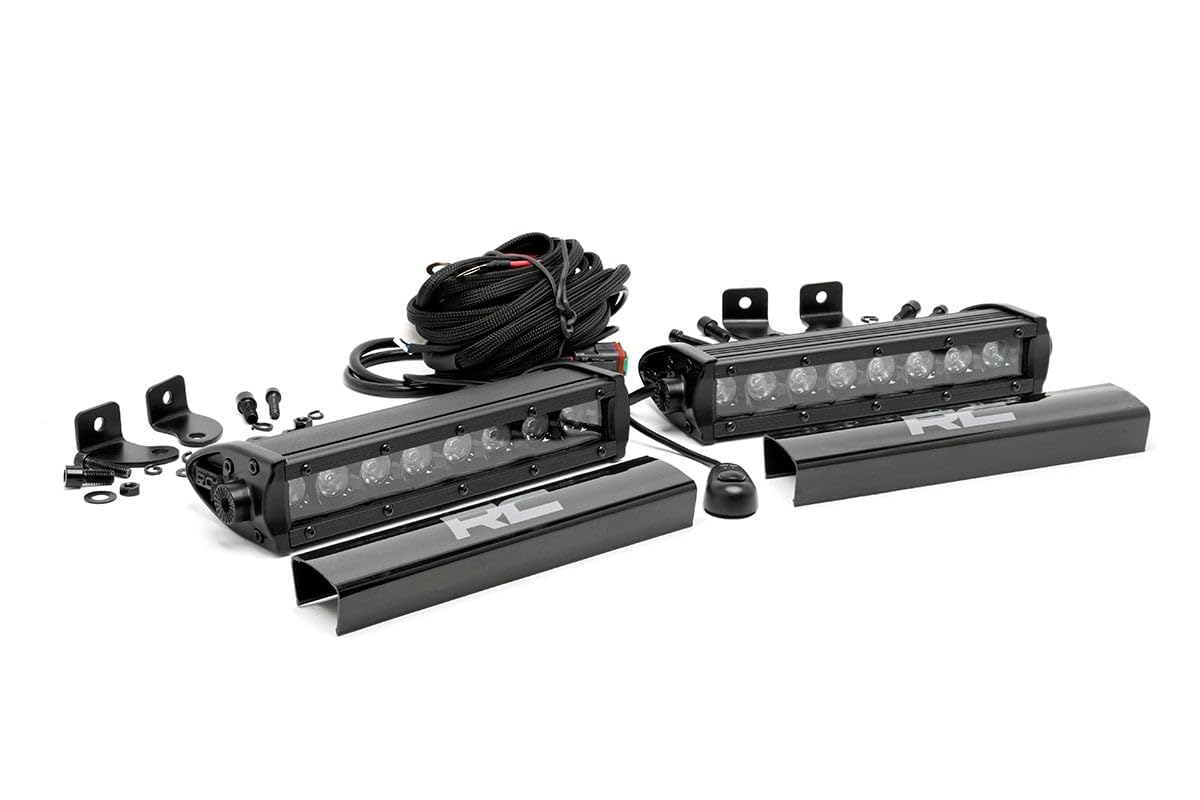 Black Series Rough Country 8" Single Row CREE LED Light Bar | Pair - 70728BL