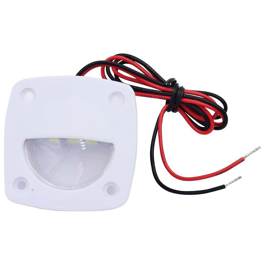 T-H Marine Companion Way LED Courtesy Light - Square Lights Offer Enhanced Night Vision for Boat Interior, Deck, or Cockpit - Multi-Purpose Use and Low Power Draw - White