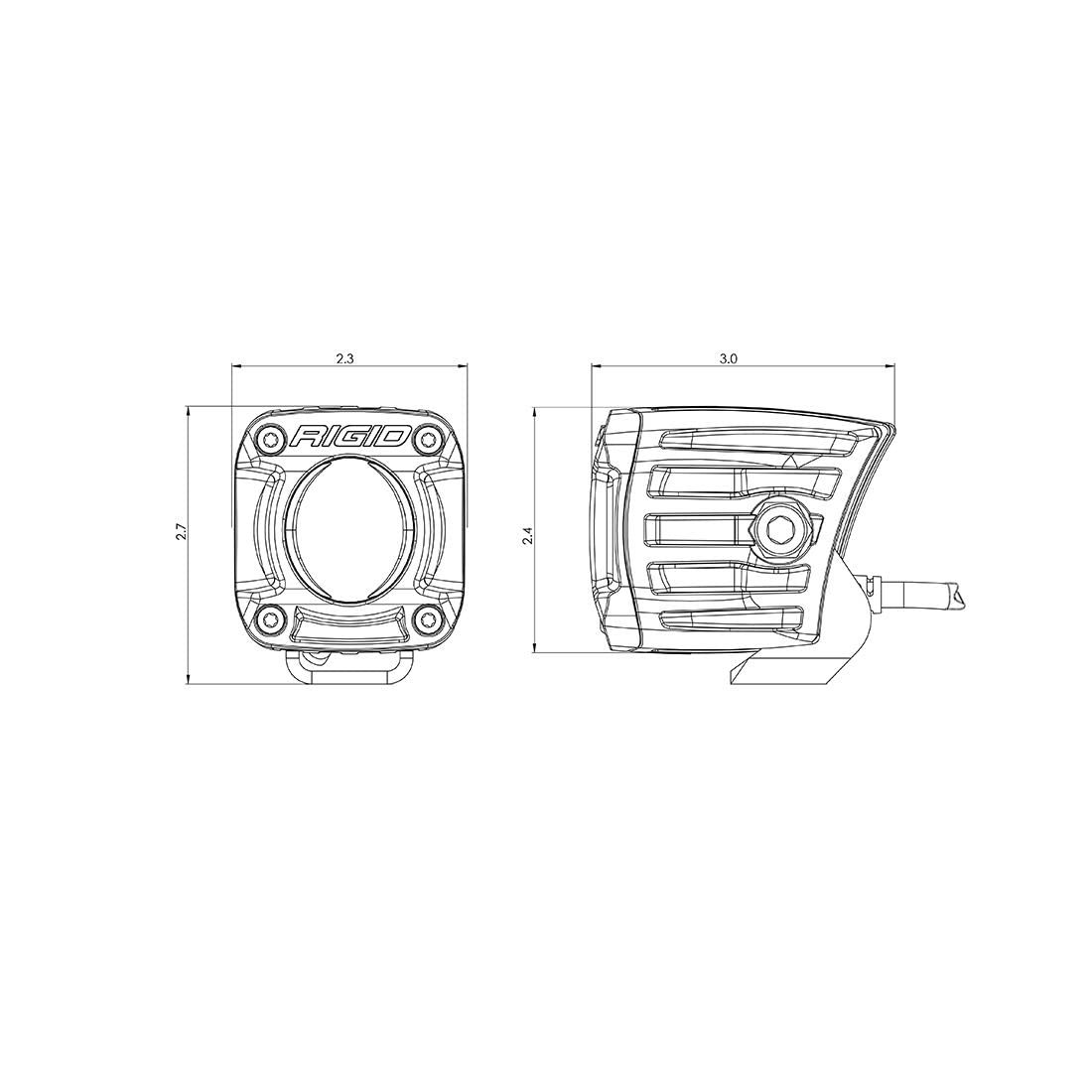 Revolve Rigid 491613 Pod with Amber Backlight Pair