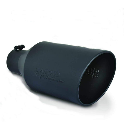 Diamond Eye - BOLT-ON ROLLED ANGLE 15 ANGLE CUT TIP 5in-8inX18in Diamond Eye - BLACK POWDER COATED (5818BRA-DEBK)