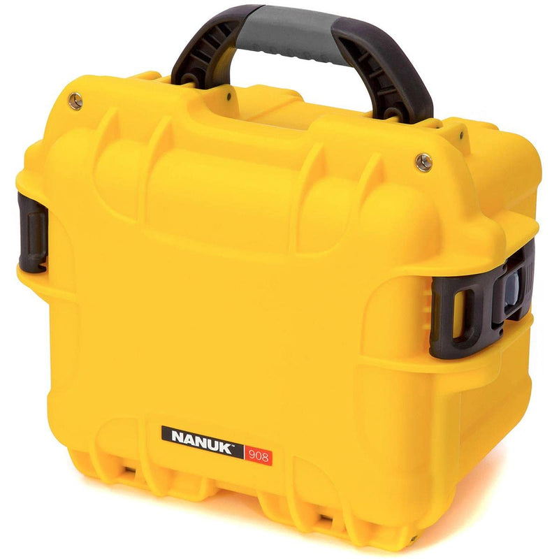 Yellow Nanuk 908 Case with Foam