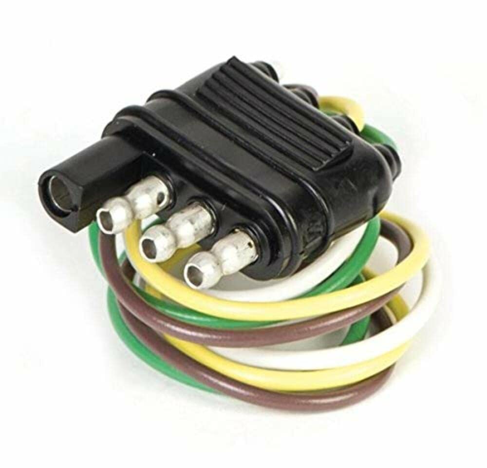 12" Husky 13192 4-Wire Flat Trailer Connector for Trailer End