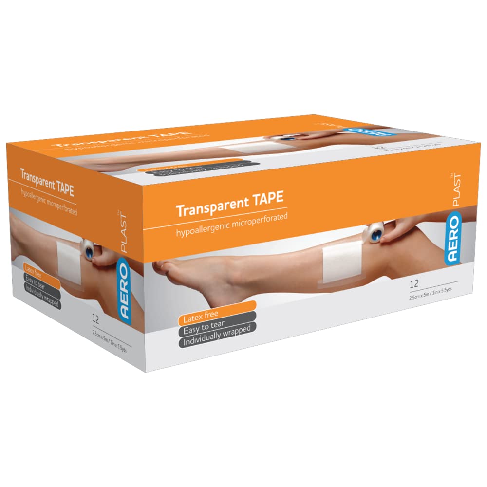 Transparent AEROPLAST Plastic Tape 1in x 5.5yds