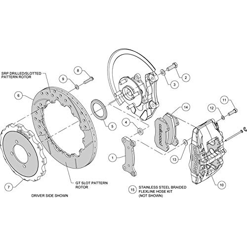 KIT,FRT, Wilwood Miata, SRP, BLK 14014234DR