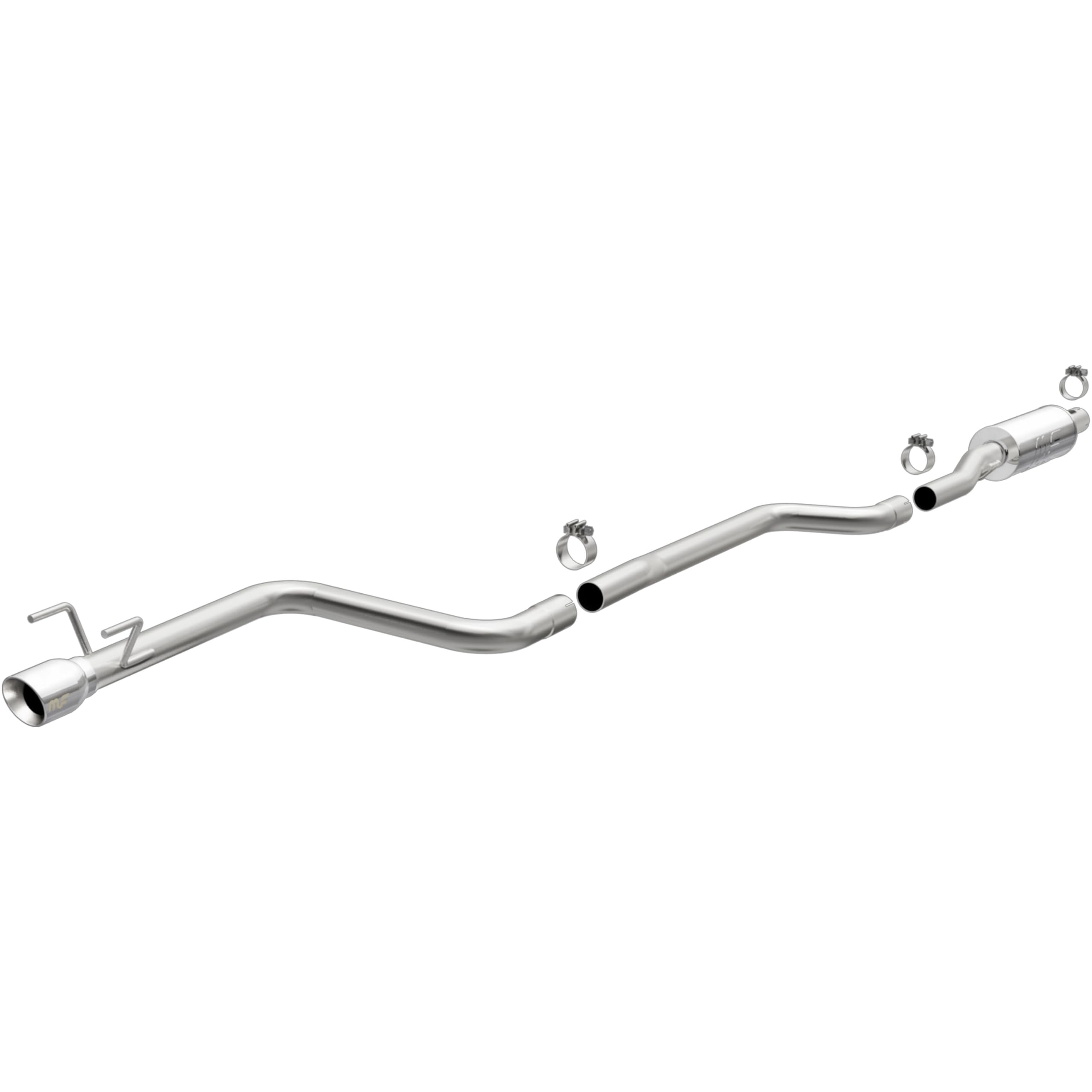 Cat-Back MagnaFlow Performance Exhaust System 19269 - Street Series, Stainless Steel 2.5in Main Piping, Single Straight Driver Side Rear Exit, Polished Finish 3.5in Exhaust Tip - Cruze Exhaust Kit