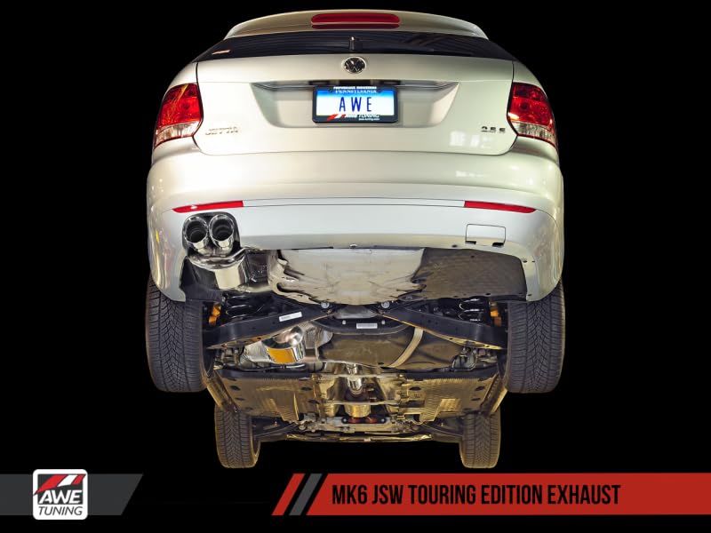 Mk5 Jetta AWE Tuning Mk6 Sportwagen 2.5L Touring Edition Exhaust - Diamond Black Tips