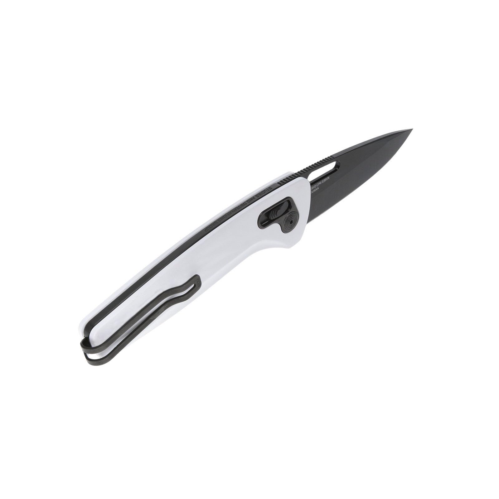 SOG One-Zero XR Daily Carry Easy-Opening Folding Knife with Aircraft-Grade Aluminum Handle | CRYO CPM S35VN Steel Blade, White/Black Chrome