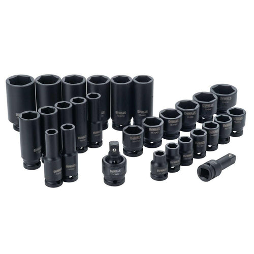 DEWALT Combination Socket Set, SAE, Impact Set, 1/2-Inch Drive, 28-Piece (DWMT19244)