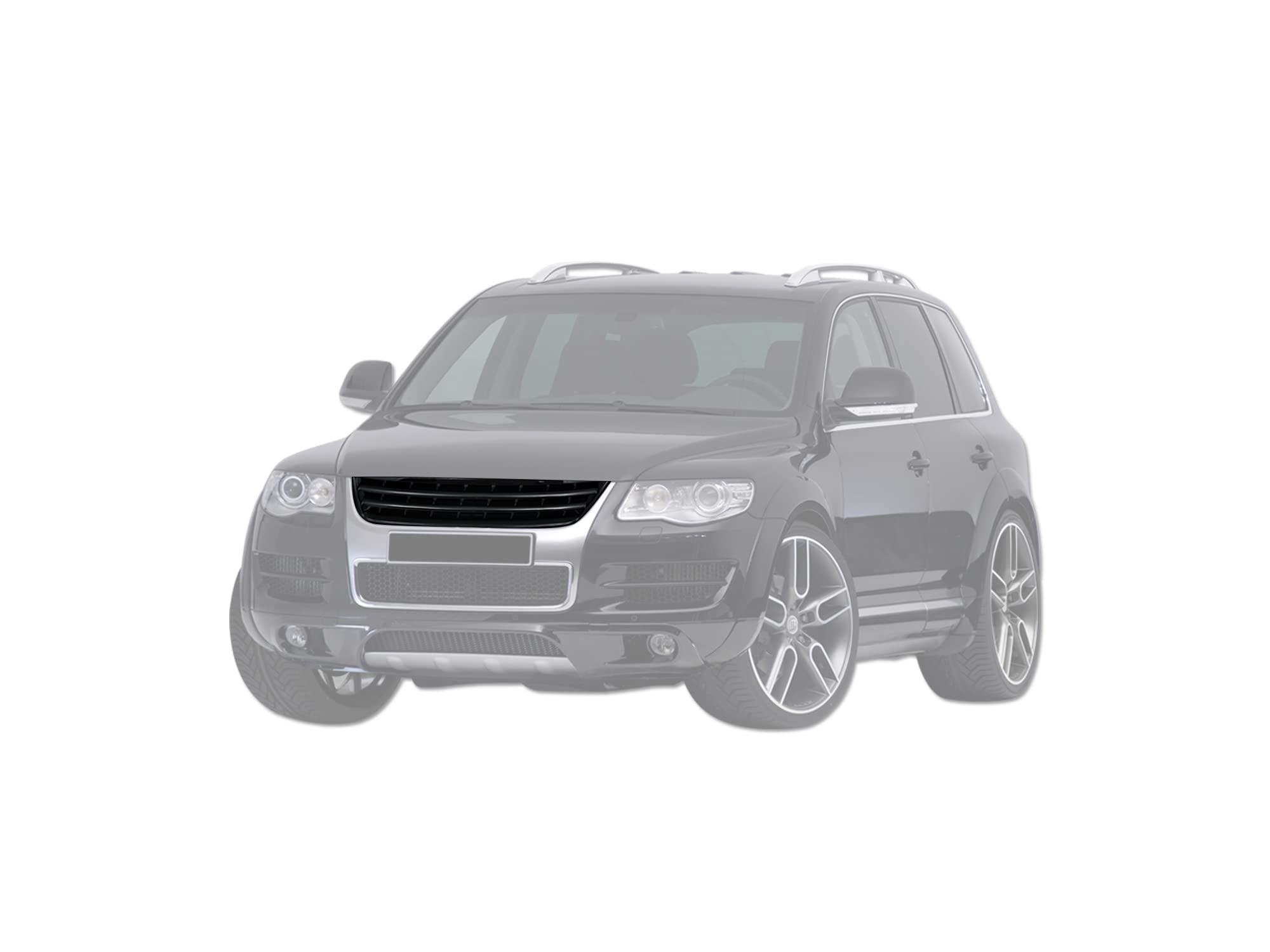 7150614 Armordillo USA Horizontal Front Hood Grille - Gloss Black Fits 2003-2007 Volkswagen Touareg