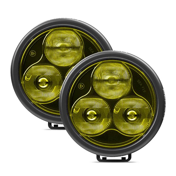 Vision X Lighting Cannon Race 3 Pair of Driving Lights Selective Yellow W/Harness
