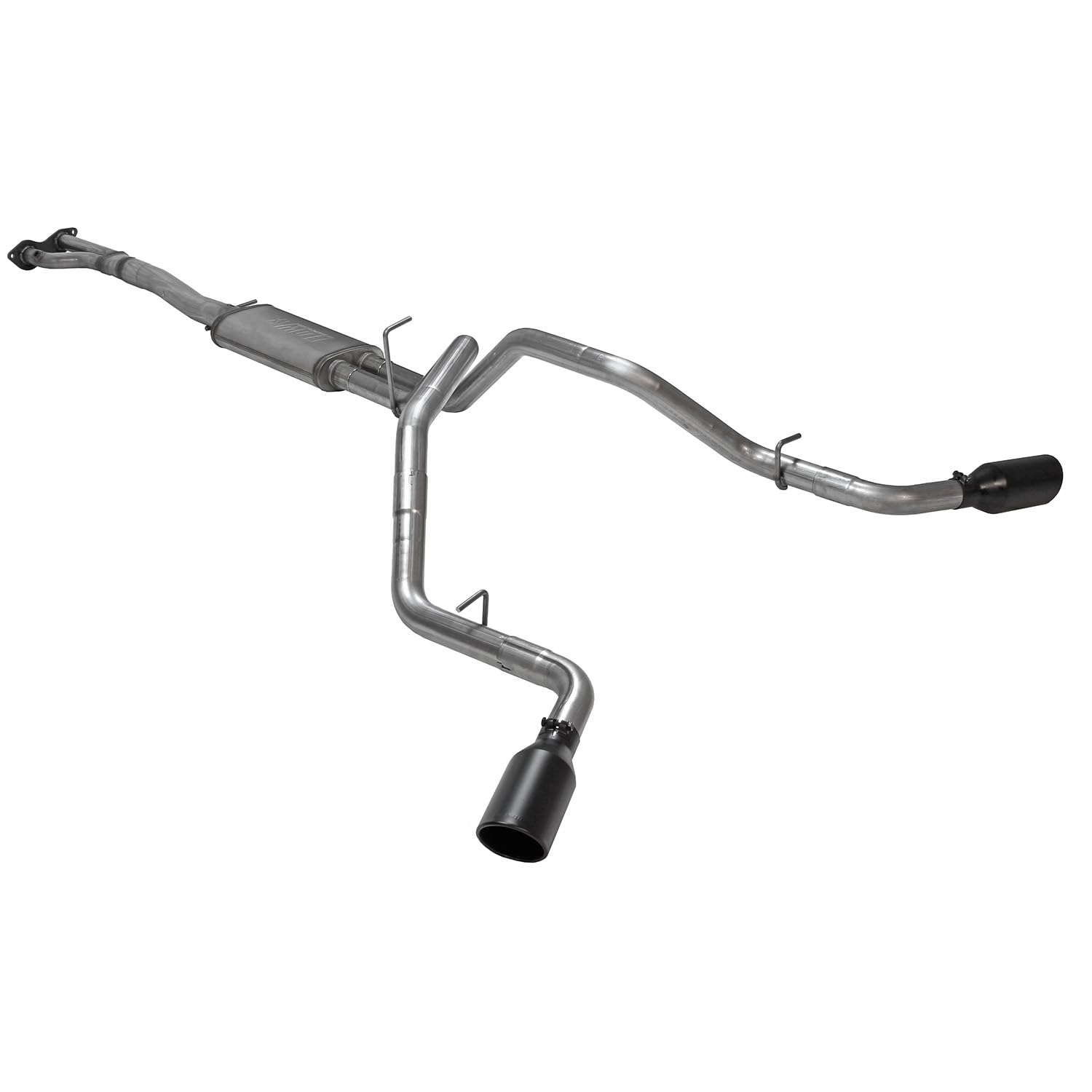Flowmaster FlowFX 717923 Cat-Back Exhaust Kit 3 to 2.5 Inch 409 Stainless Steel 4.5 Inch Black Ceramic Coated Tips Compatible with 1996-1999 Chevy Silverado GMC Sierra 1500 5.7L Extended Cab Short Bed