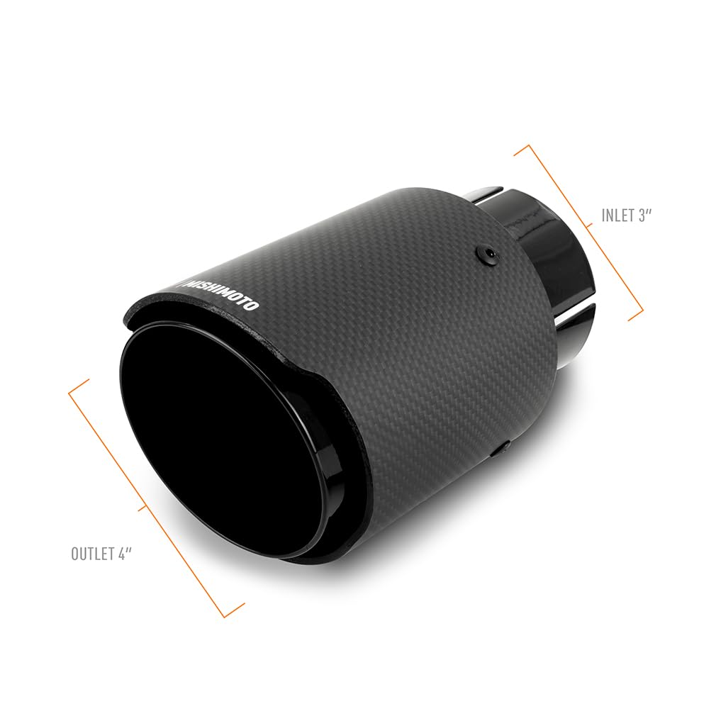 Carbon Fiber Mishimoto Exhaust Tip, 3”, Black