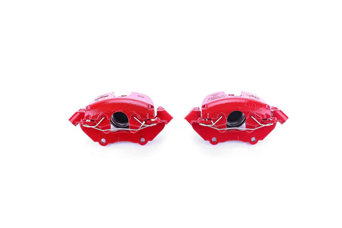 Power Stop S2942A Front Pair of High-Temp Red Powder Coated Calipers For Mazda, Volvo C30, Volvo, Volvo C70, Volvo S40, Volvo V50, Volv [Model Specific]