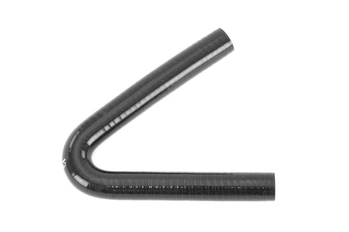 High Temp HPS HTSEC135-075-BLK 4-ply Reinforced Silicone 135 Degree Elbow Coupler Hose, 3/4" ID, 5mm Wall Thickness, 5" Leg Length on each side, Black