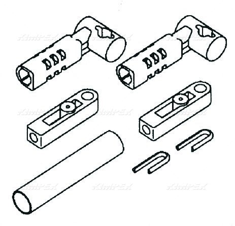 Taylor Made Products 54697 Knock-Down Bimini Frame Only 6'X54, Boating Hardware & Maintenance Supplies 54697