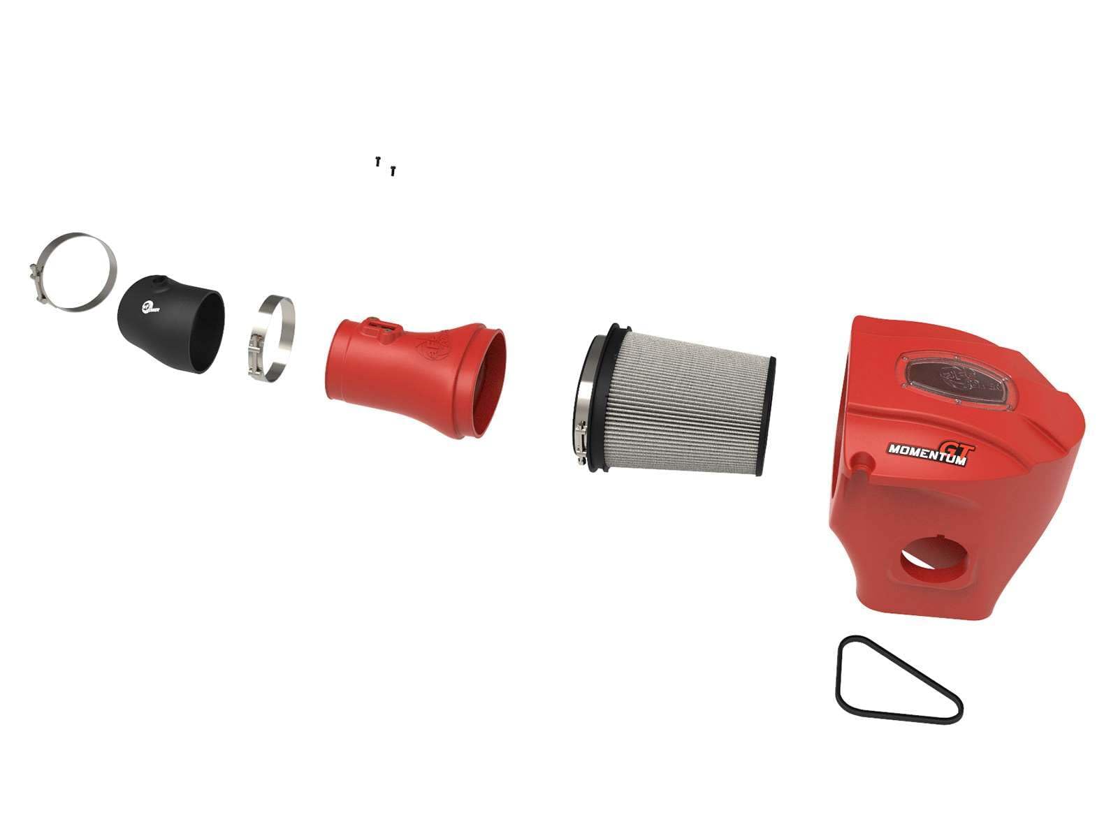 Momentum GT aFe POWER Cold Air Intake System w/Pro DRY S Filter, #51-72204-R, Red