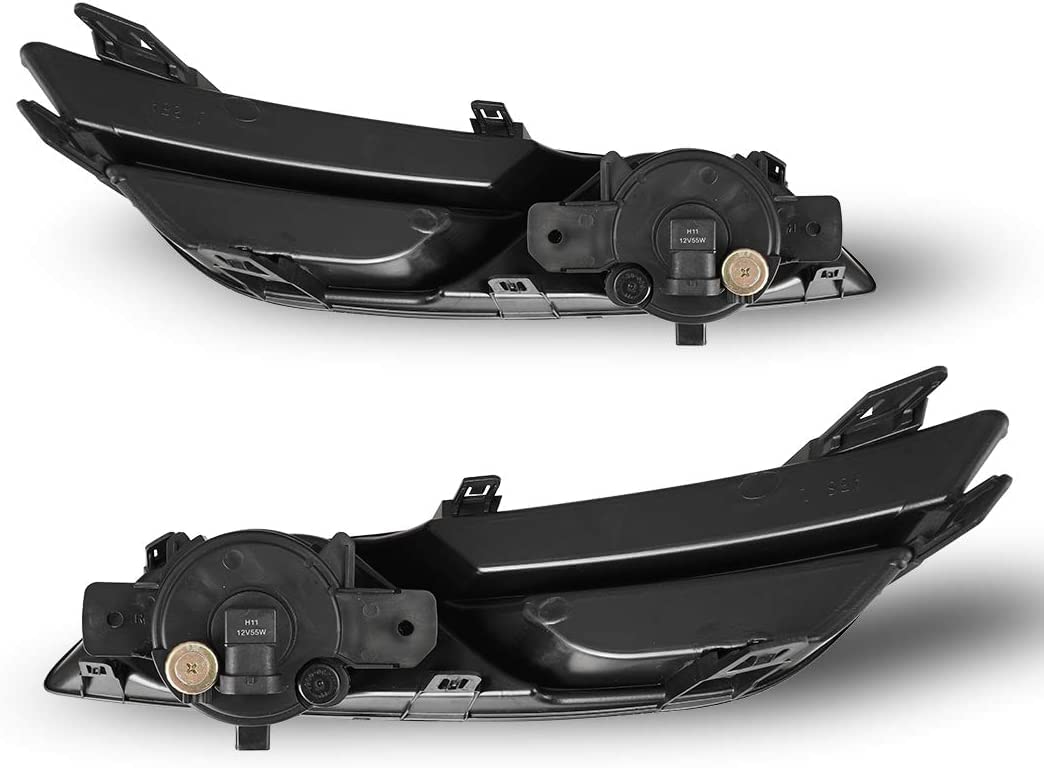 Fog Lights Winjet for [2013 2014 2015 Nissan Sentra] Driving Fog Lights + Switch + Wiring Kit - Clear
