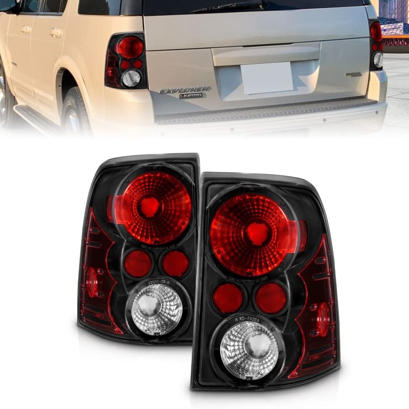 Black Euro Tail Light Set-Clear Lens ANZO USA 211081