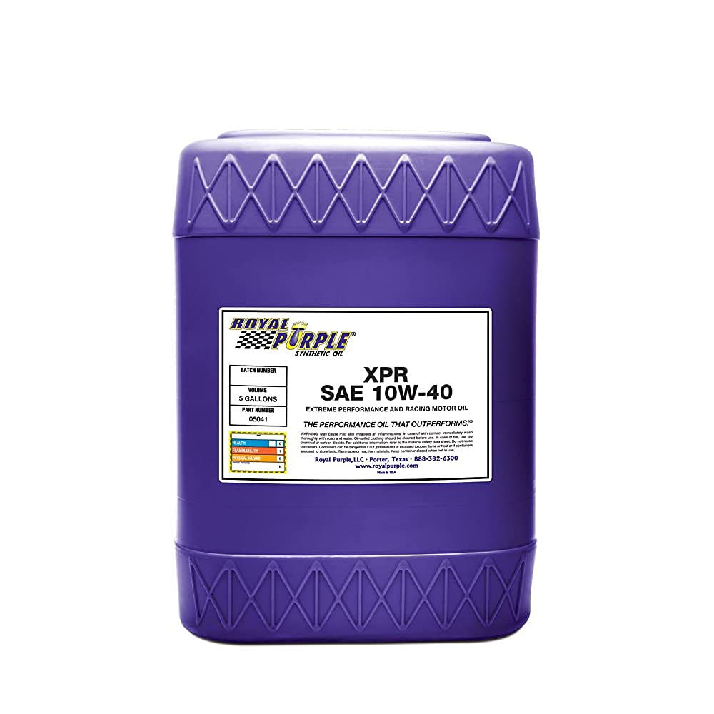 XPR 10W-40 Royal Purple Extreme Performance Synthetic Racing Motor Oil - 5 Gallon