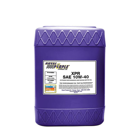 XPR 10W-40 Royal Purple Extreme Performance Synthetic Racing Motor Oil - 5 Gallon