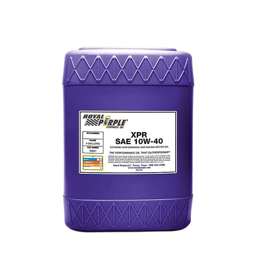 XPR 10W-40 Royal Purple Extreme Performance Synthetic Racing Motor Oil - 5 Gallon