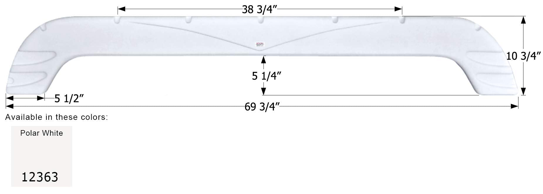 Fender Skirt ICON, Tandem, Forest River, FS2363, Polar White