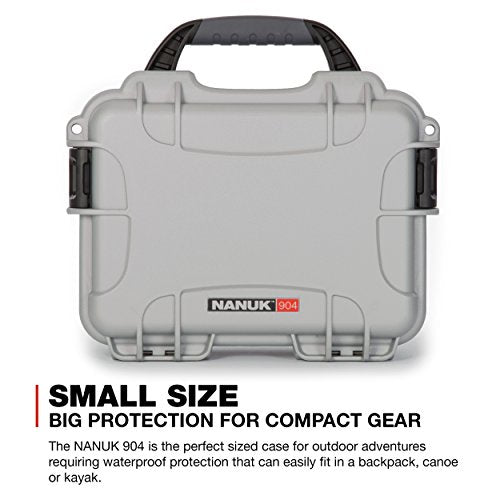 Silver Nanuk 904 Waterproof Hard Case with Foam Insert
