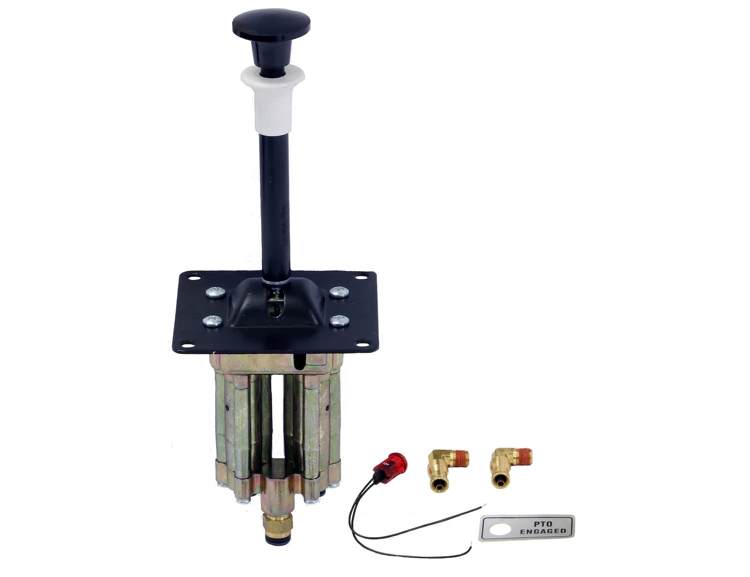 4-Way Buyers Products K1010FAS, 3-Position Manual Air Control Valve, Feathering, Locking Neutral Control Kit, Pneumatic Air Shift Pump