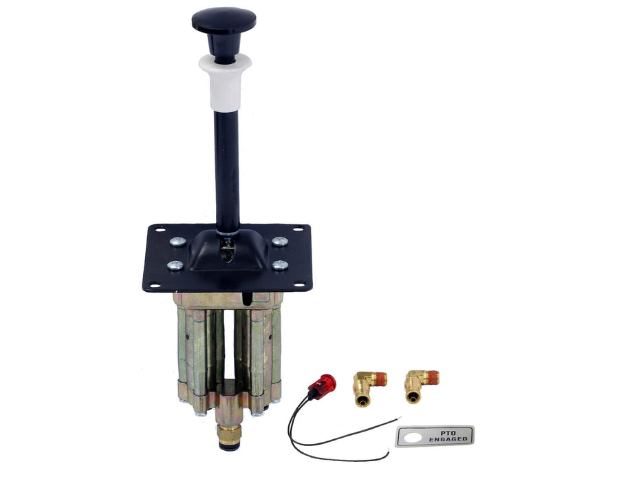 4-Way Buyers Products K1010FAS, 3-Position Manual Air Control Valve, Feathering, Locking Neutral Control Kit, Pneumatic Air Shift Pump