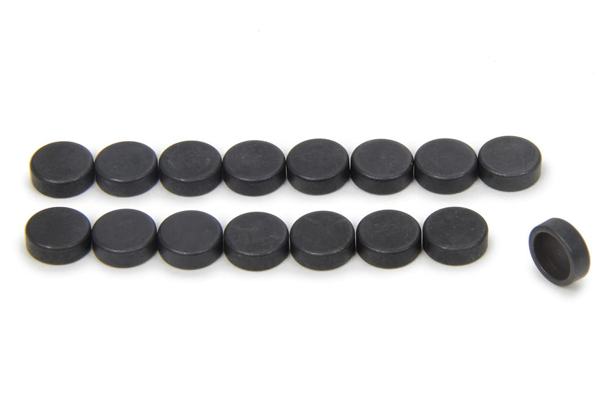 Manley 0.080 in Thick Valve Lash Cap, 3/8 in Valve Stems, Minimum 0.220 in Tip, Steel, Natural, Set of 16