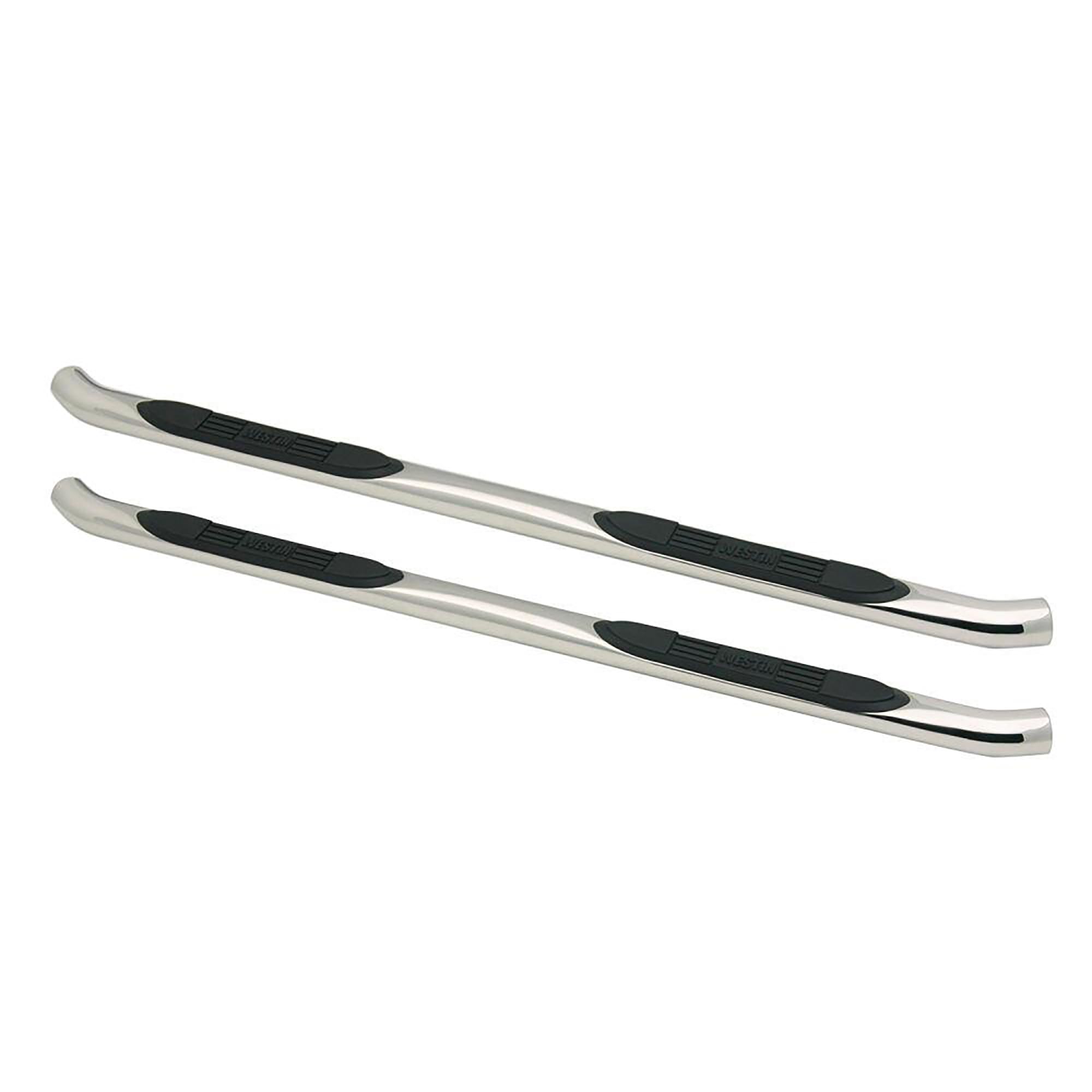 Westin E-Series 23-2750 3 Round Nerf Bars fits 2005-2021 Frontier Crew Cab Polished Pair