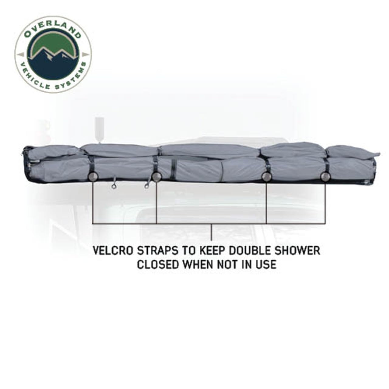 Overland Vehicle Systems Nomadic HD Shower & Privacy Room with Roof - Double Person Quick Deploying - 420D Oxford Rip Stop Fabric - for Car, Truck, SUV, and Trailer - Universal Fitment