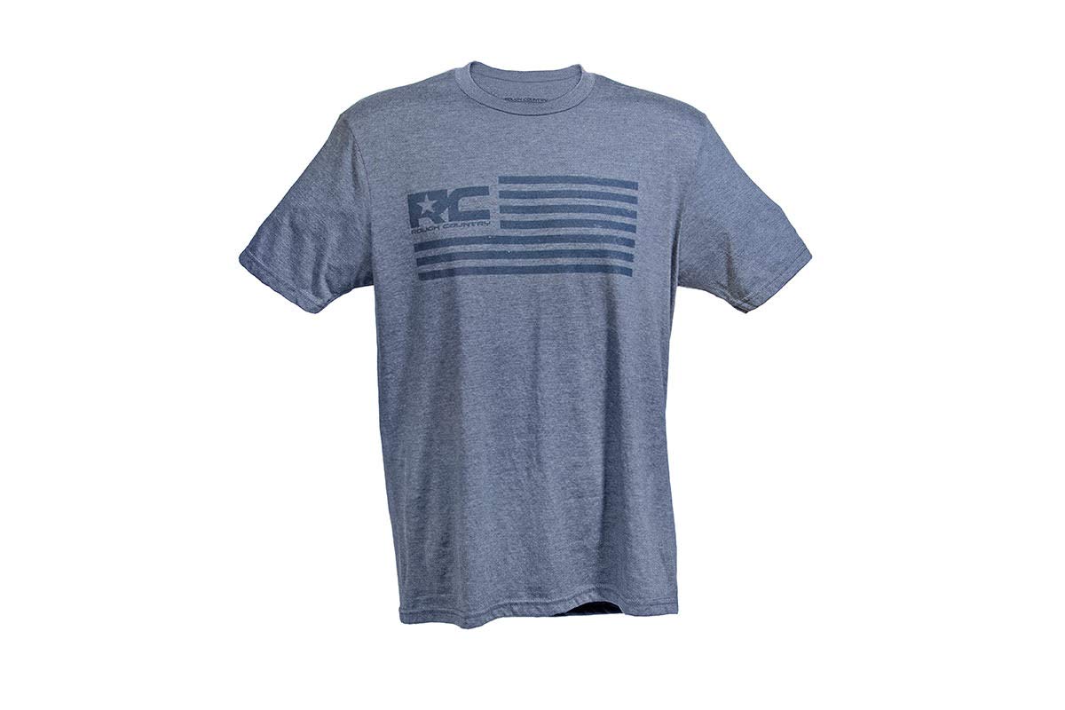 American Flag Rough Country T-Shirt | Blue | LG - 84079LG
