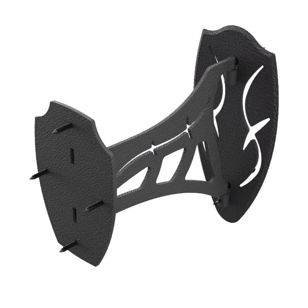 Skull Hooker Dual Shoulder Mount Small/Medium Game Steel Powder-Coated with 8-inch Swing Arm, Black