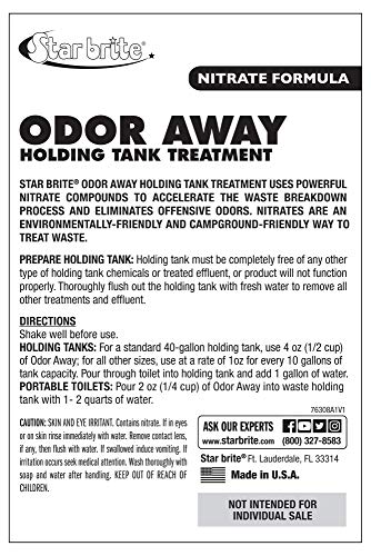Odor Away STAR BRITE Natural Holding Tank Treatment 8oz 4 Pack (076308)