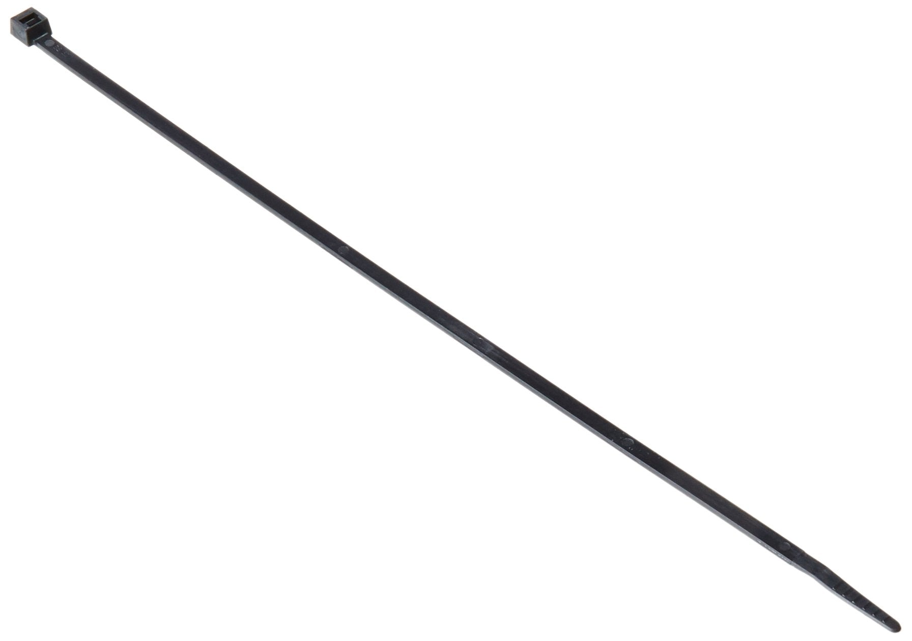 11” Indoor/Outdoor UV Rated Nylon Cable Ties, 50 Pound Tensile Strength, 100 Count, Black