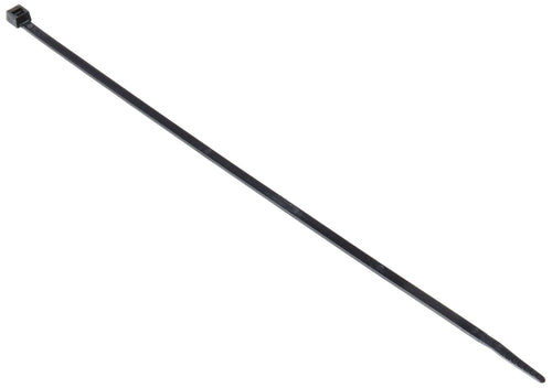 11” Indoor/Outdoor UV Rated Nylon Cable Ties, 50 Pound Tensile Strength, 100 Count, Black