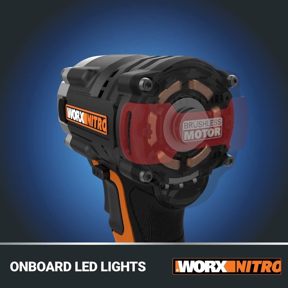 WX272L WORX Nitro 20V Power Share 1/2" Cordless Impact Wrench with Brushless Motor