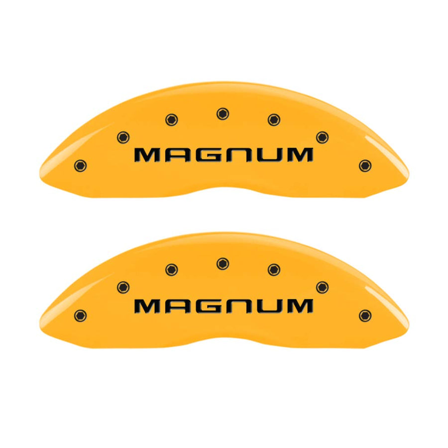 Caliper Covers MGP 12005SMGMYL, Yellow Caliper Cover