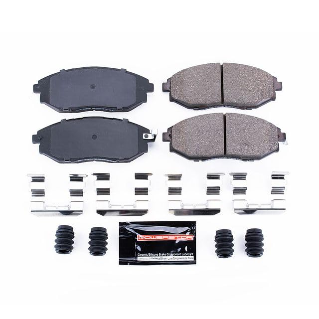 Power Stop Z23-1031 Z23 Evolution Sport Carbon Fiber Infused Ceramic Brake Pads with Hardware For Chevrolet Epica 2004-2006, Suzuki Verona 2004-2006 [Model Specific]