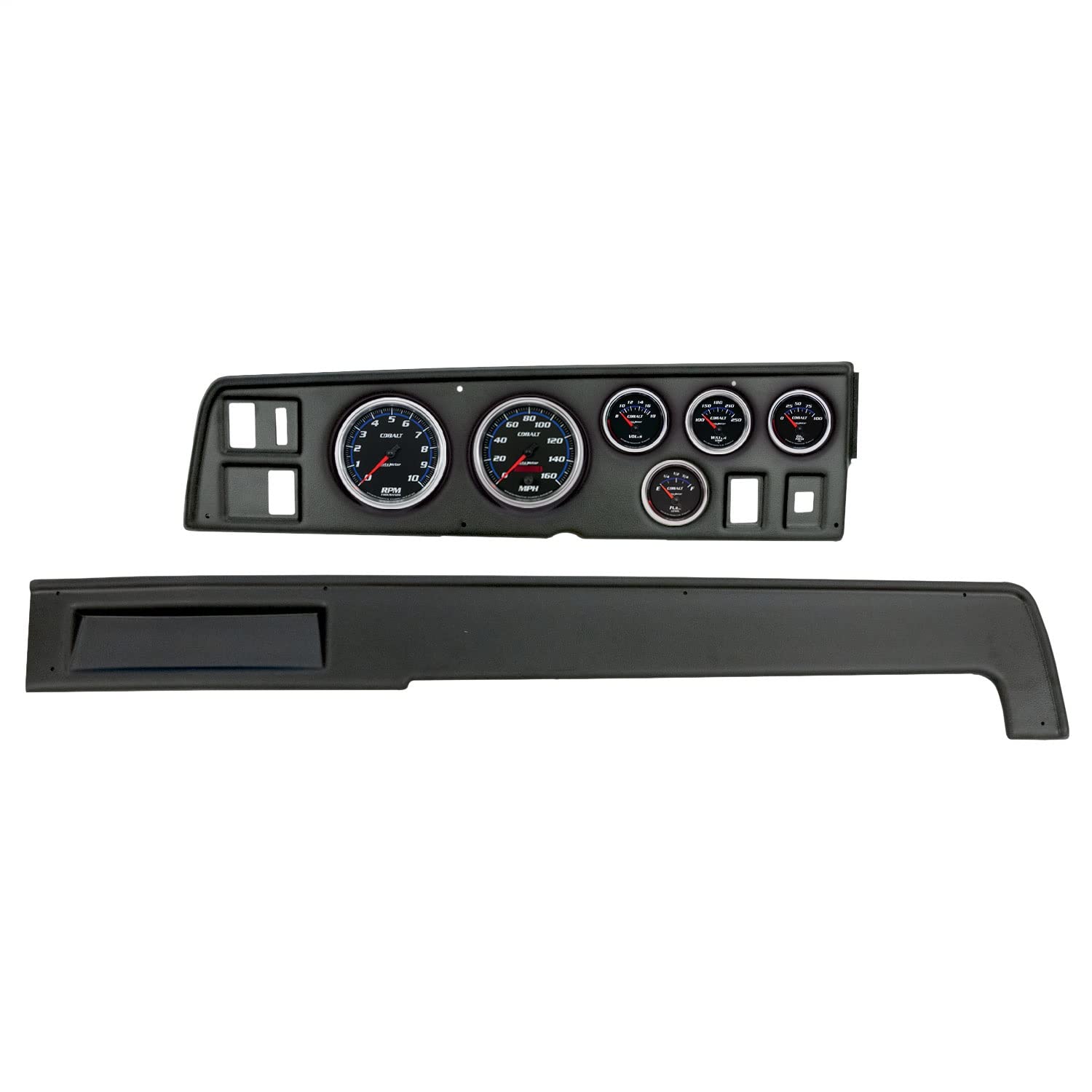AutoMeter Dash Kit Direct Fit, (3 3/8" X2, 2 1/16" X4), Dodge Charger 68-70, Cobalt (2907-05)