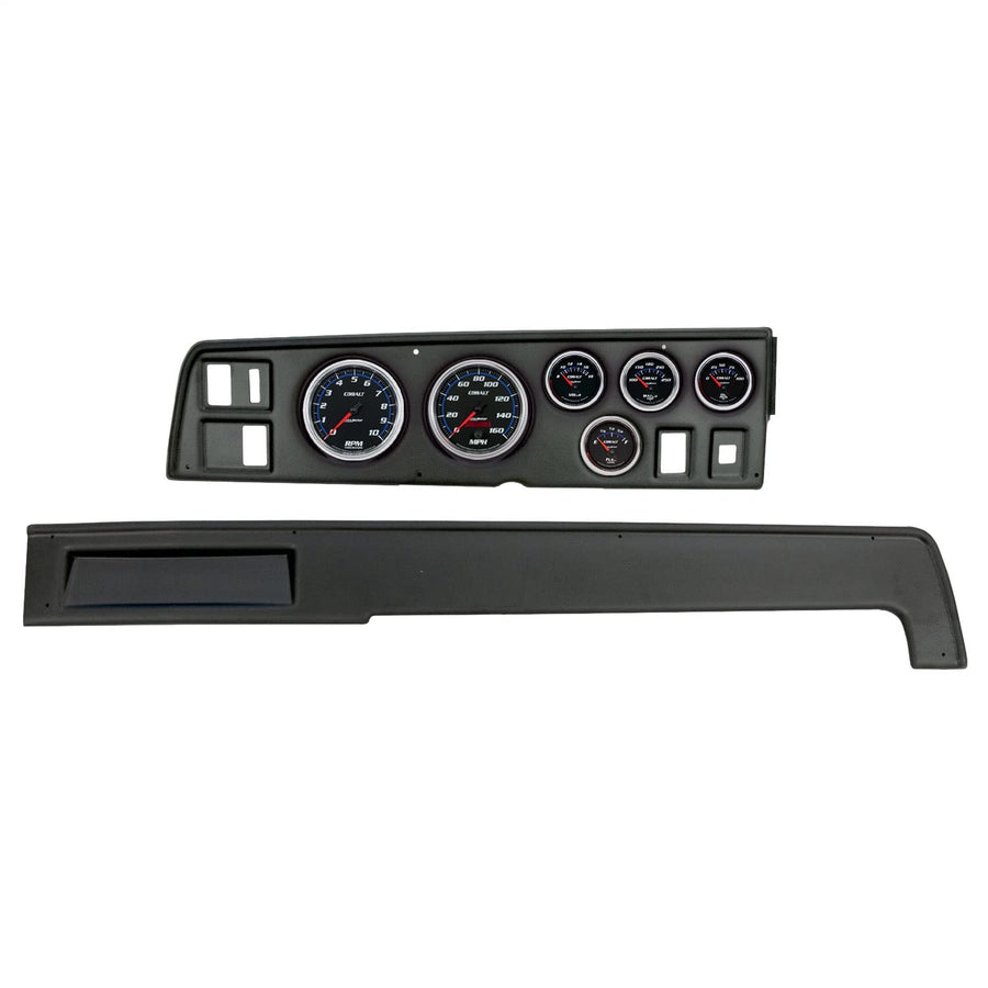 AutoMeter Dash Kit Direct Fit, (3 3/8" X2, 2 1/16" X4), Dodge Charger 68-70, Cobalt (2907-05)