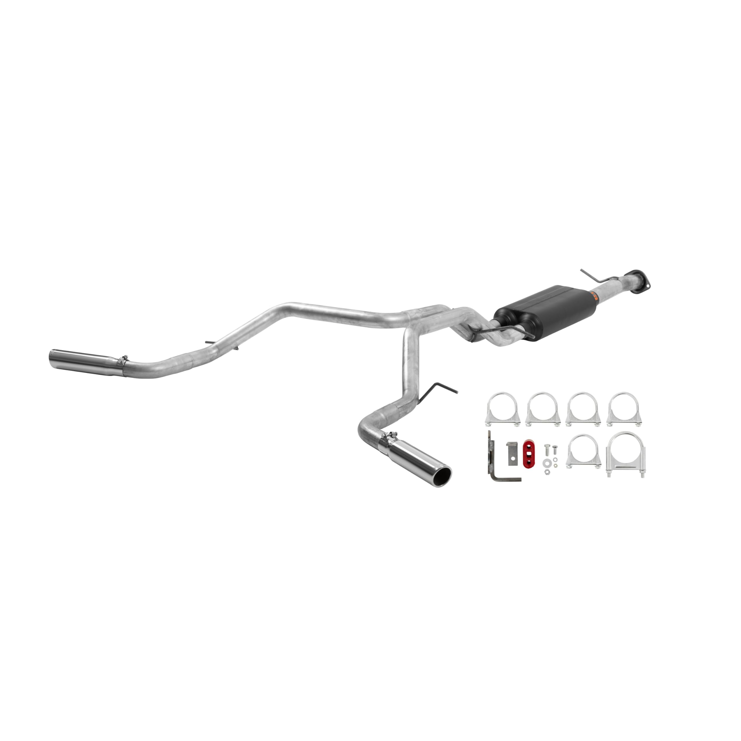 American Thunder Flowmaster 17419 Cat-Back Exhaust Kit Dual 2.5 Inch Tailpipes Aluminized Steel 3 Inch Polished Stainless Steel Tips Compatible with 2004-2006 Chevy Tahoe GMC Yukon 4.8L 5.3L 2/4WD